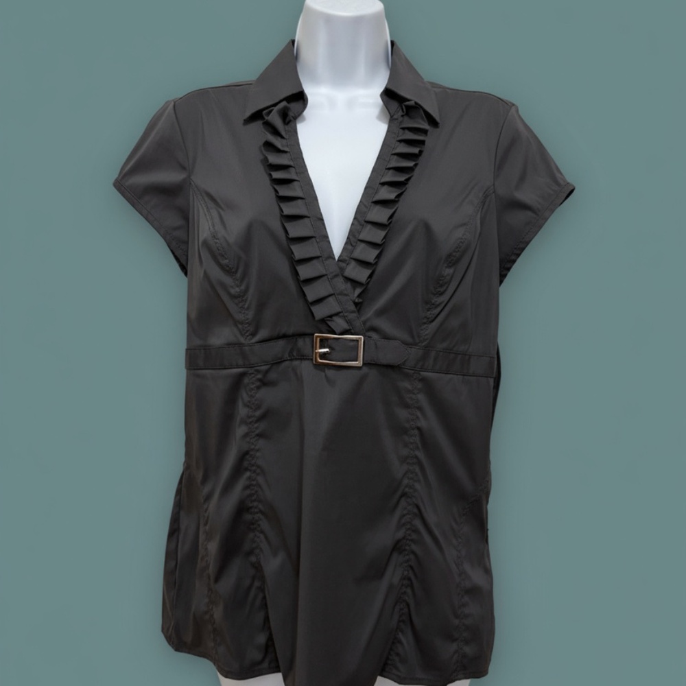 Express Design Studio Ruffle Belted Tunic M - image 1